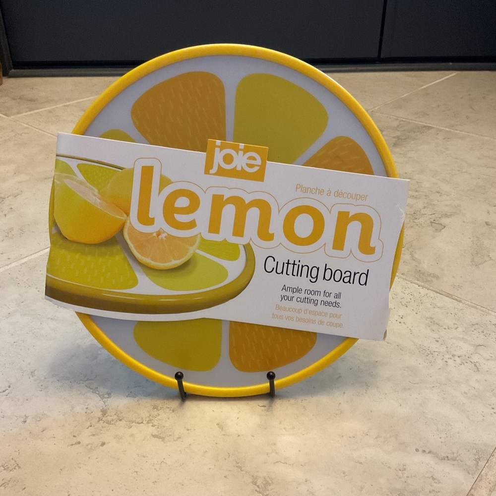 Joie Lemon-Themed Cutting Board, 11 inch